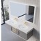 Castello Usa Thames 60-inch Gray Vanity Set with White Top and Gold Handles CB-MC-60G-GLD-20146-WH - alternate 5